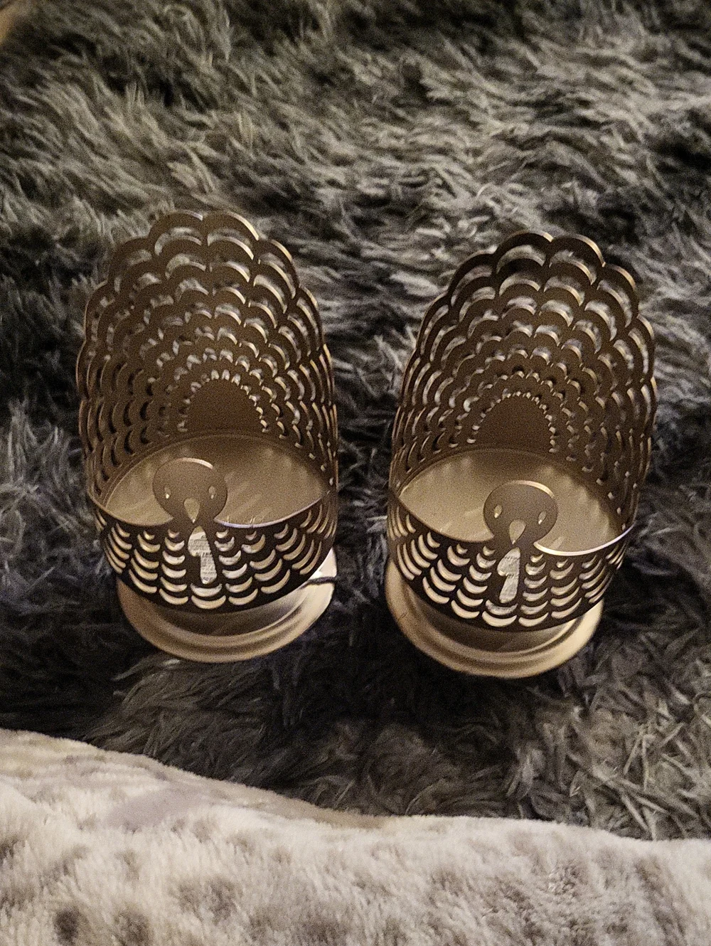 Bath & Body Works Gold Turkey Votive Holders - Set of 2 - Picture 2 of 3